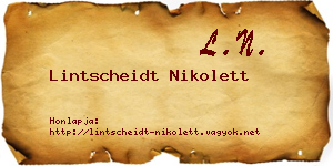 Lintscheidt Nikolett névjegykártya